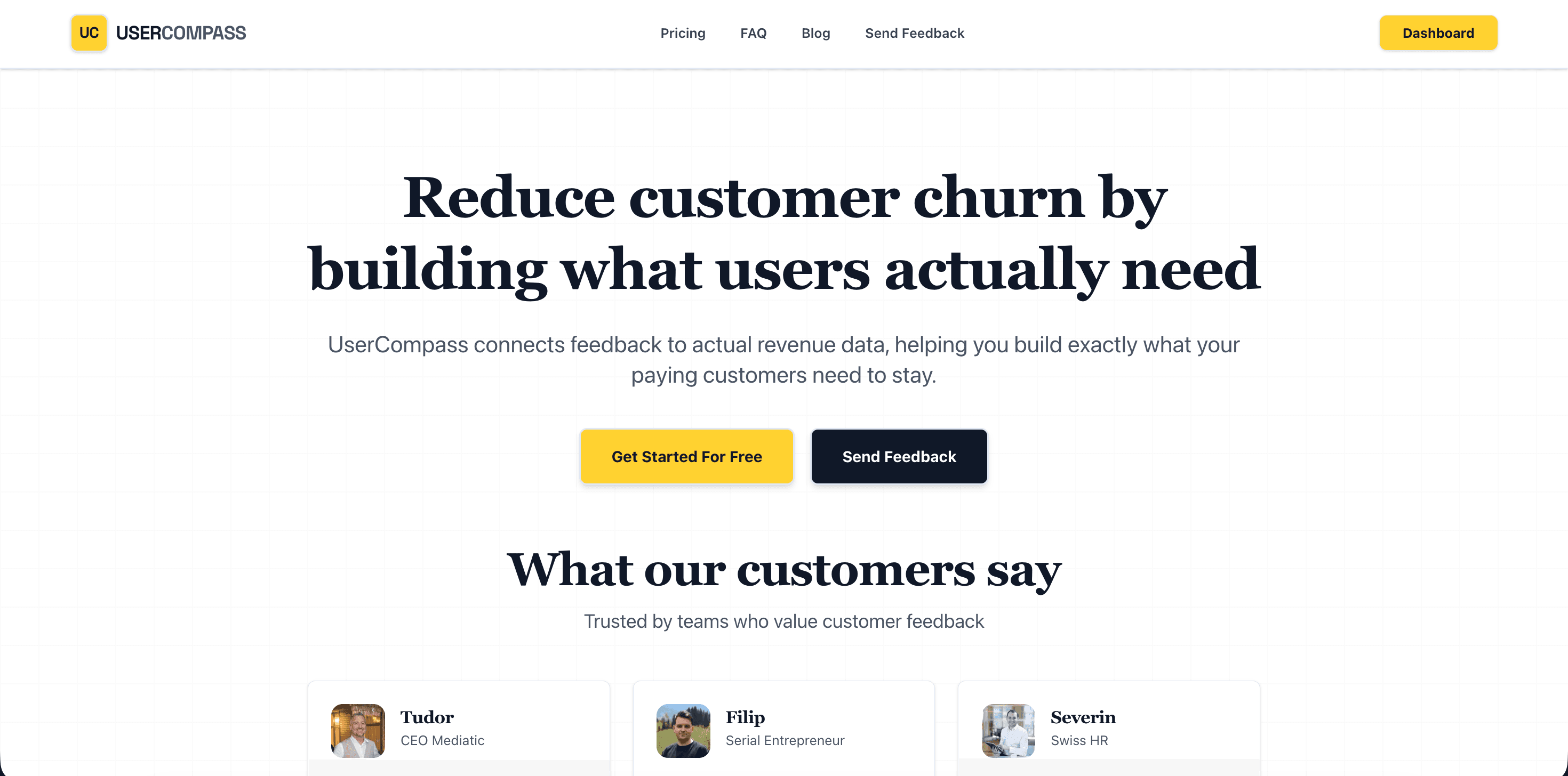 User Compass product screenshot